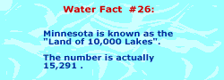 The state of Minnesota holds 15,291 lakes.