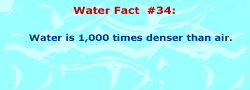 Water is 1,000 times denser than air.