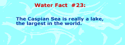 The Caspian Sea is really a lake, the largest in the world.